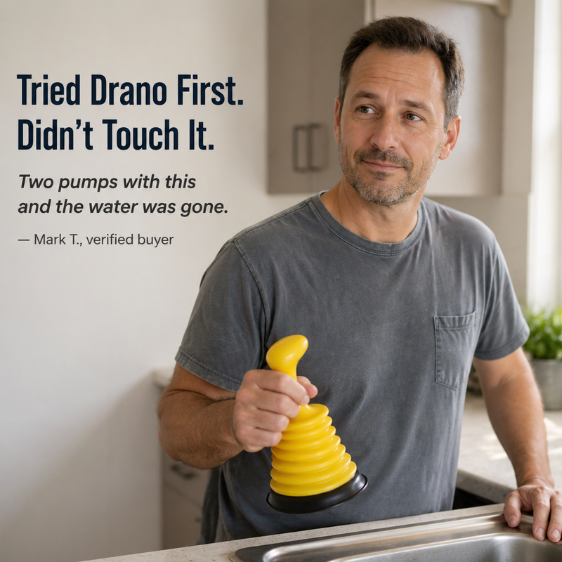 Drain Clearer - Eliminate stubborn clogs in your sink in seconds – without the mess