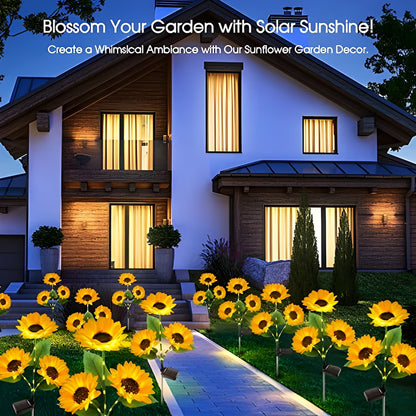 Solar Sunflowers - Enchant Your Evenings with Effortless, Charming Garden Magic