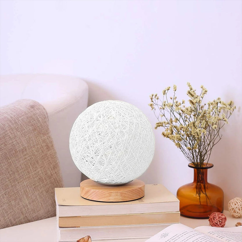 Rotan Ball Lamp - Rattan Ball Table Lamp 30 cm with Dimming Function