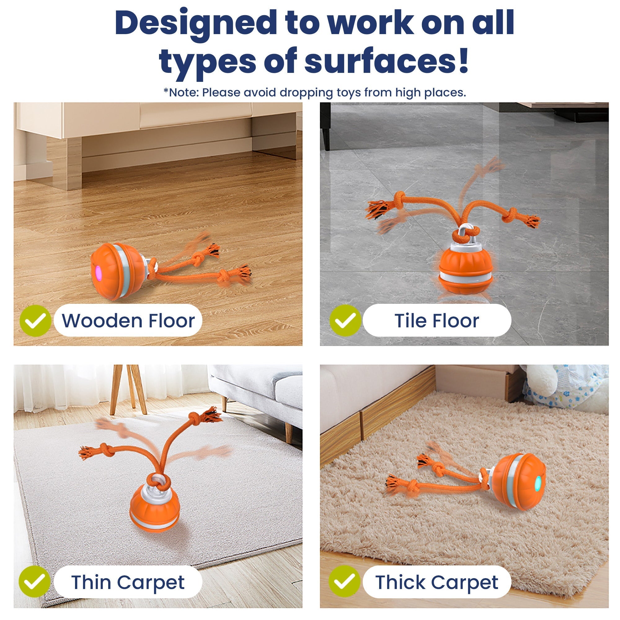 RopeBall - Funny Motion-Activated Dog Ball