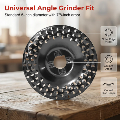 Wood Grinder Disc - Grinding Disc for Angle Grinders for Sanding and Shaping Wood