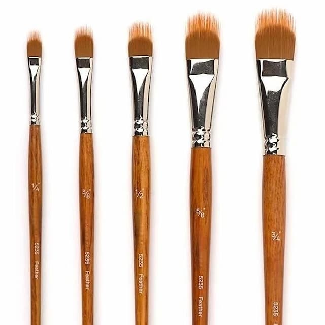 Two-Layer Flat Brushes [5-Piece Set]