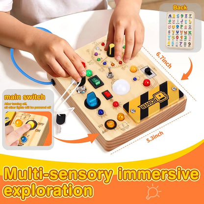 Stimulus Board - Montessori Sensory Switch Toy Made of Wood