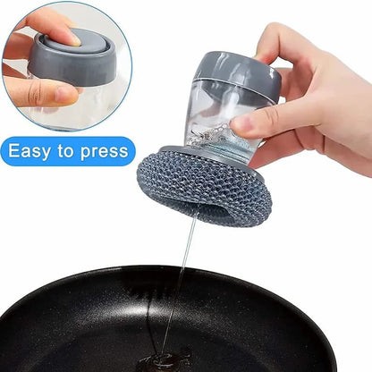 Horuvera - Kitchen Dish Brush with Soap Dispenser – Antibacterial and Mold Resistant