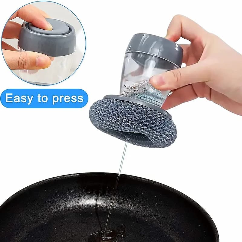 Horuvera - Kitchen Dish Brush with Soap Dispenser – Antibacterial and Mold Resistant