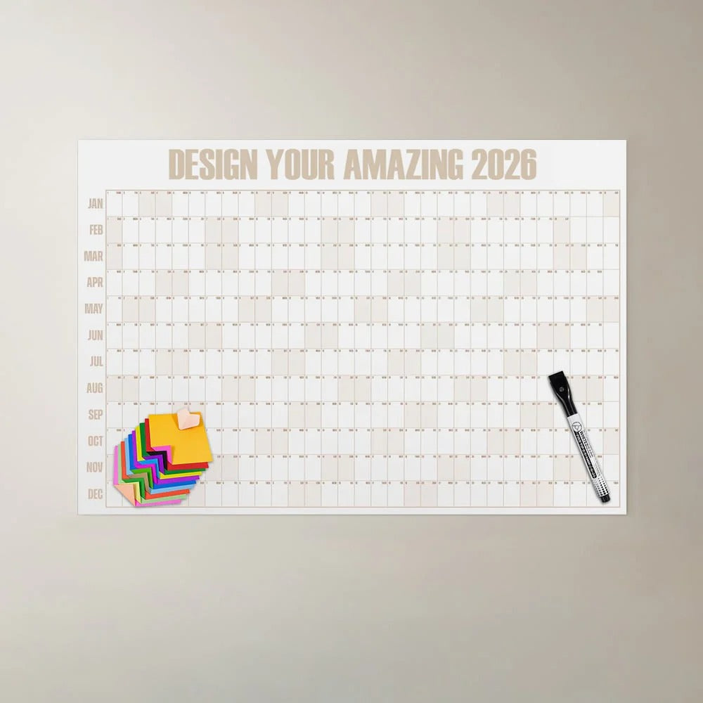 YearCalendar - Large Minimalist Wall Calendar 2026