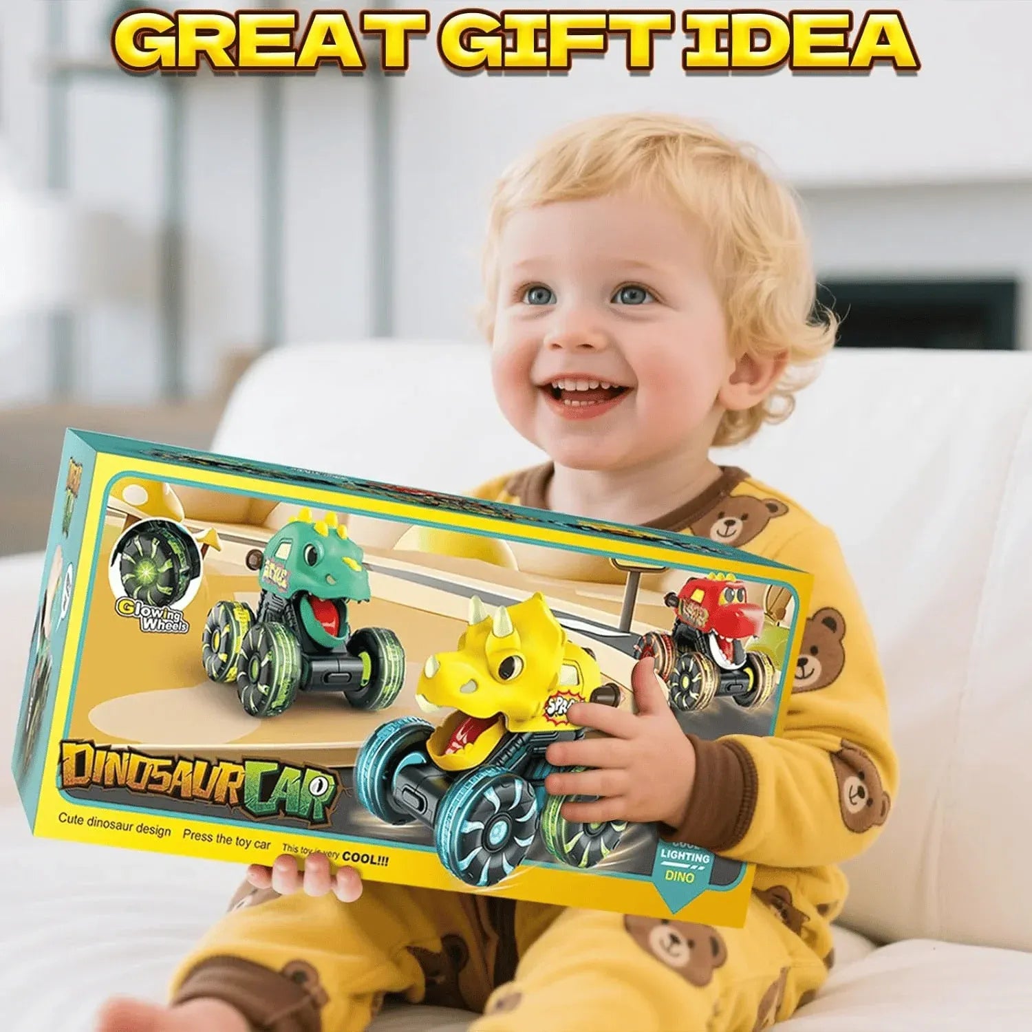 DinoTruck - Racing Truck for Little, Active Feet [3 pcs set]