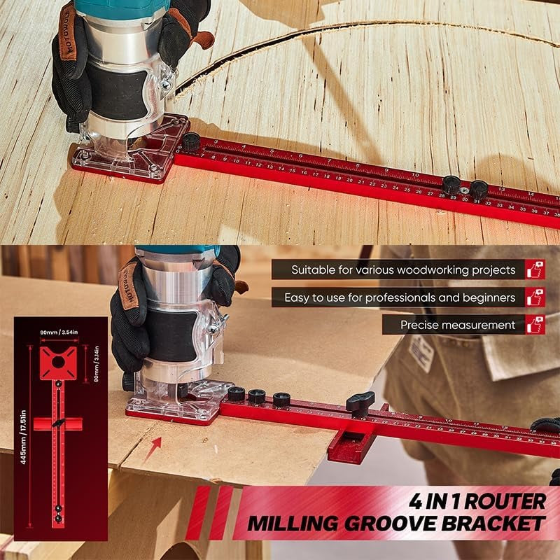 Router Guide - 3-in-1 Routing Rail for Routers
