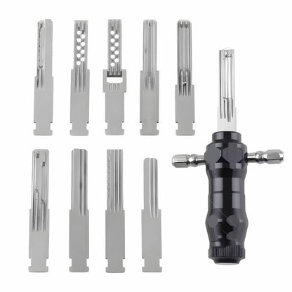 Drill chuck attachment that transforms your drill into an automatic rivet gun.