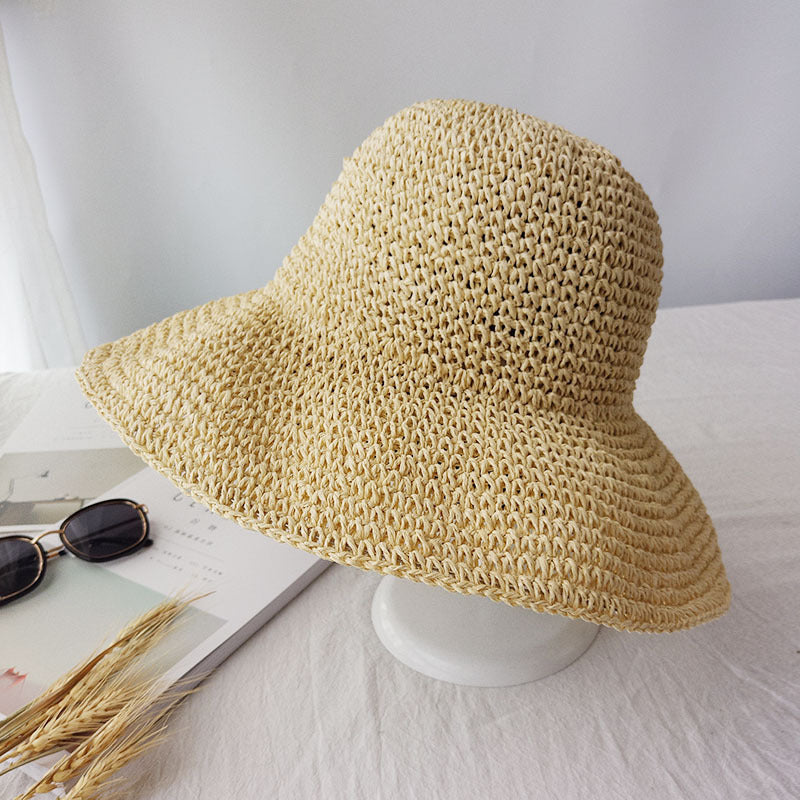 Sun Hat - Woven Straw Sun Hat with Wide Brim