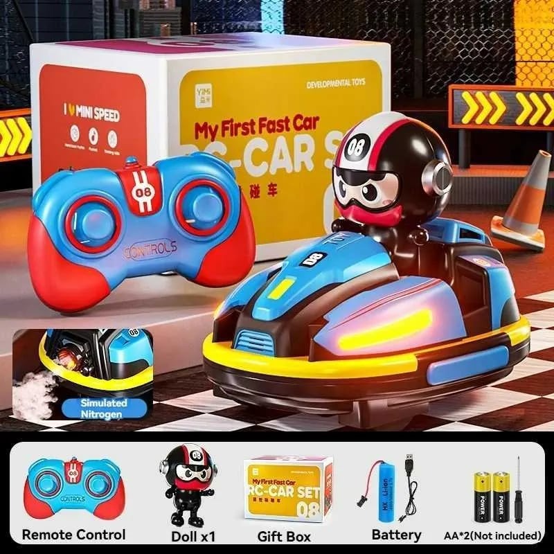 Bumper Car RC - 2.4 GHz Remote-Controlled Bumper Car Game for Two Players