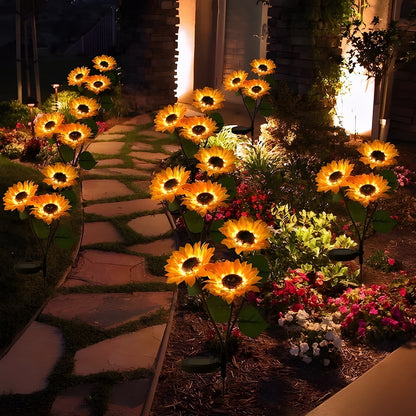 Solar Sunflowers - Enchant Your Evenings with Effortless, Charming Garden Magic