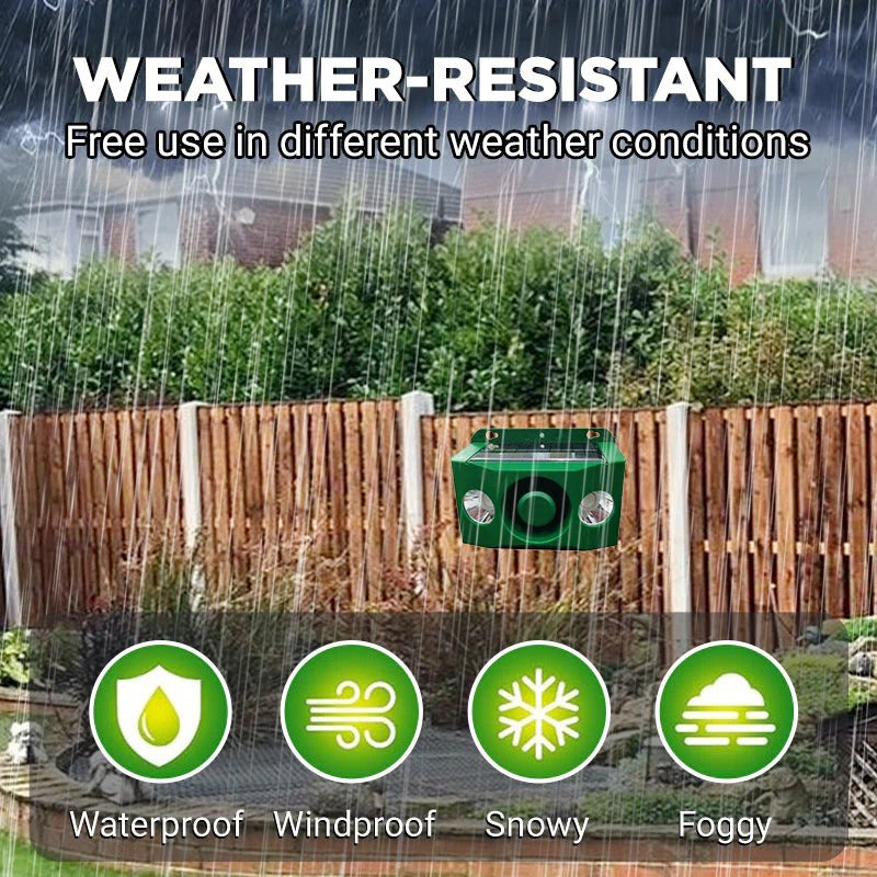 Solar-Powered Animal Repellent Device with Alarm