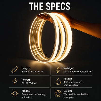 Trunk Light Strip - Every time you open the trunk, it is illuminated by an automatically activated light