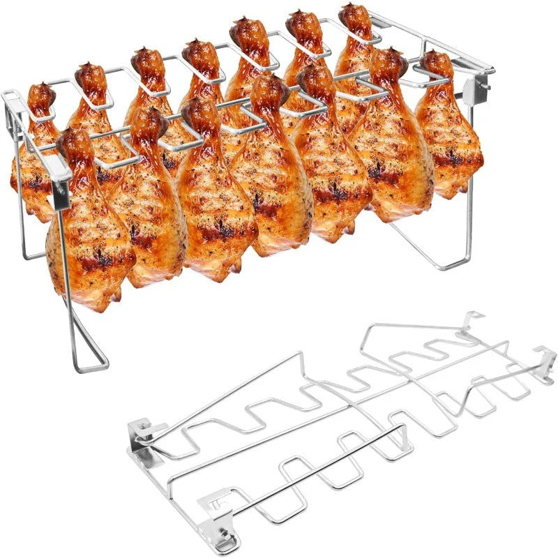 Grill Rack - Collapsible Grill Stand for Chicken Legs