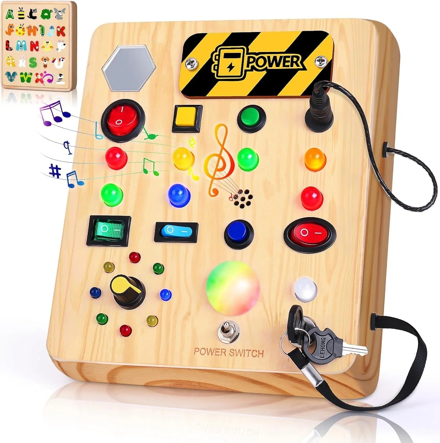 Stimulus Board - Montessori Sensory Switch Toy Made of Wood