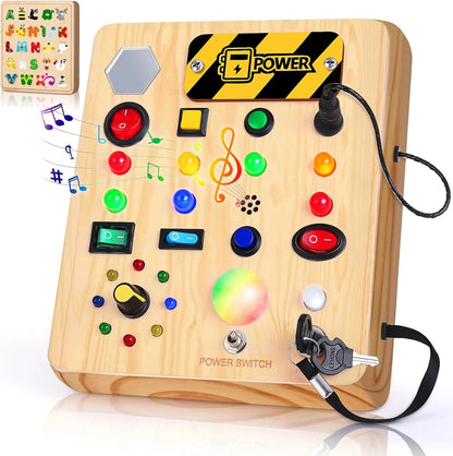 Stimulus Board - Montessori Sensory Switch Toy Made of Wood