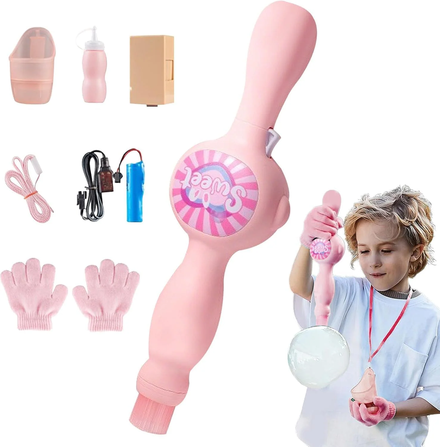 Bubble Wand - Fog-Filled Bubbles with Light and Music