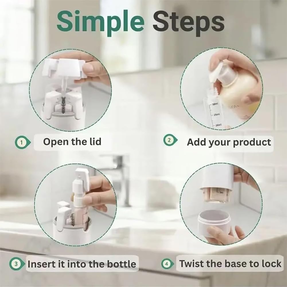 Travel Dispenser Cup - Leakproof 4-in-1 Travel Dispenser
