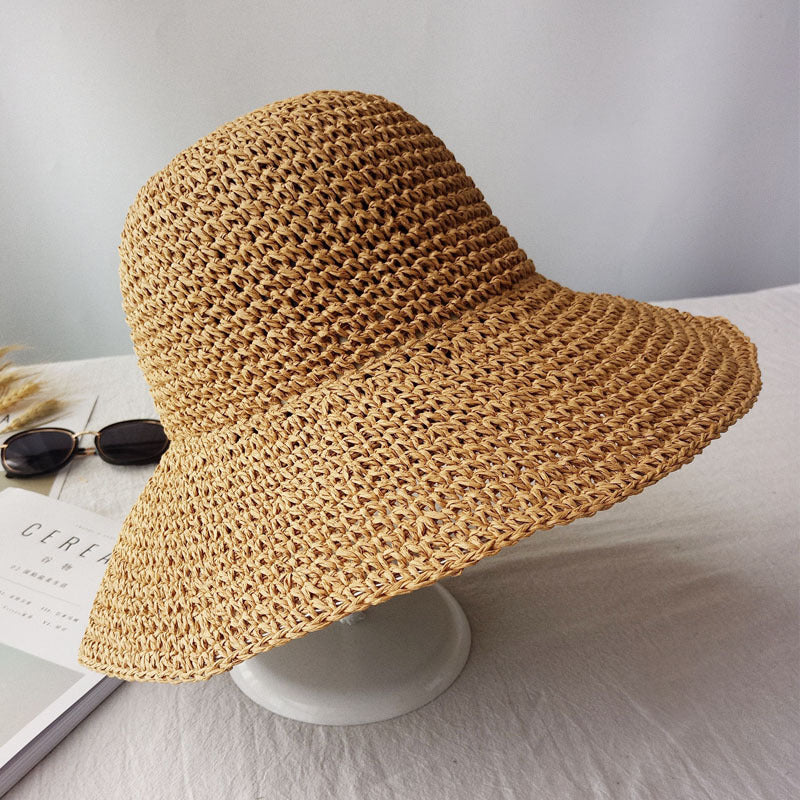 Sun Hat - Woven Straw Sun Hat with Wide Brim