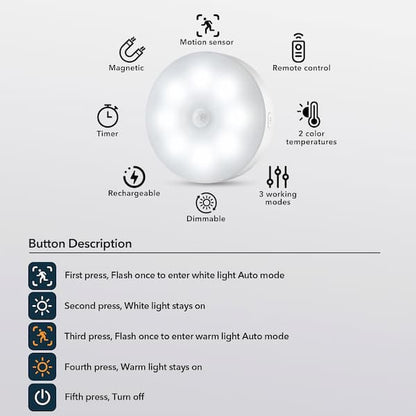 Adjustable White and Color LED Pucks