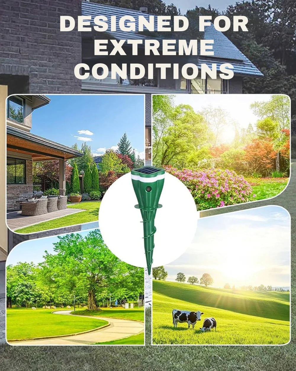 Mole Repeller - Solar-Powered, Waterproof Mole Repeller