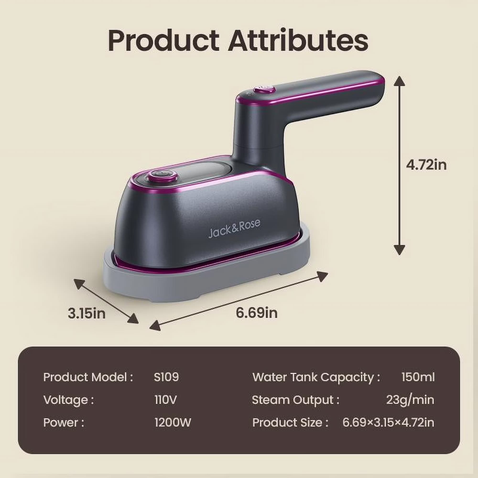 Travel Iron - Compact Iron for On-the-Go