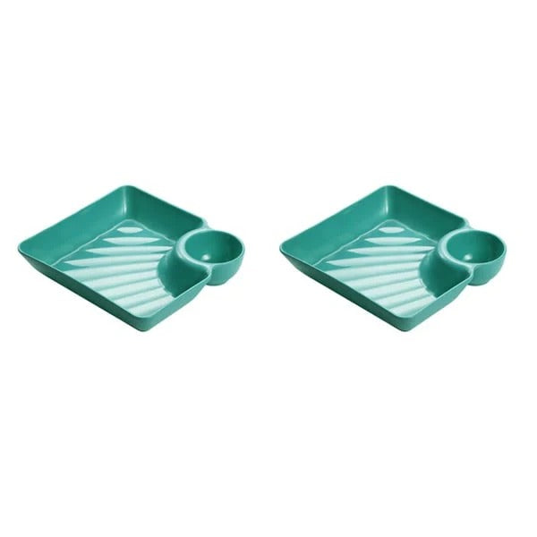 Dip Plate - Plate with Separate Sauce Compartment for Clean Eating