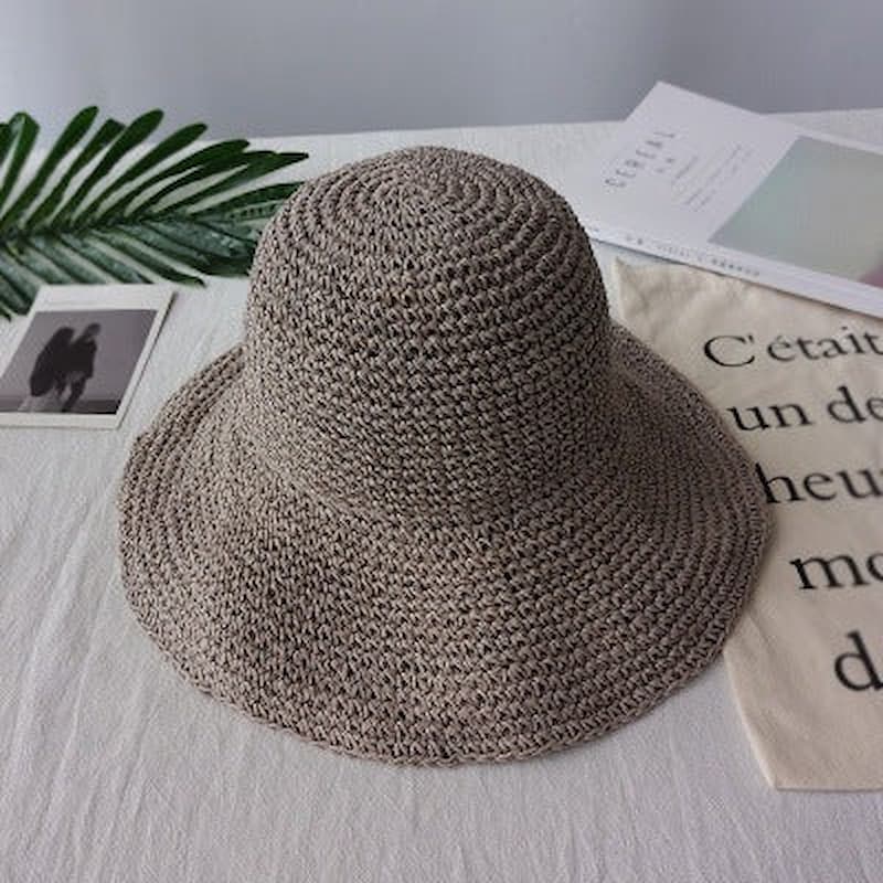 Sun Hat - Woven Straw Sun Hat with Wide Brim