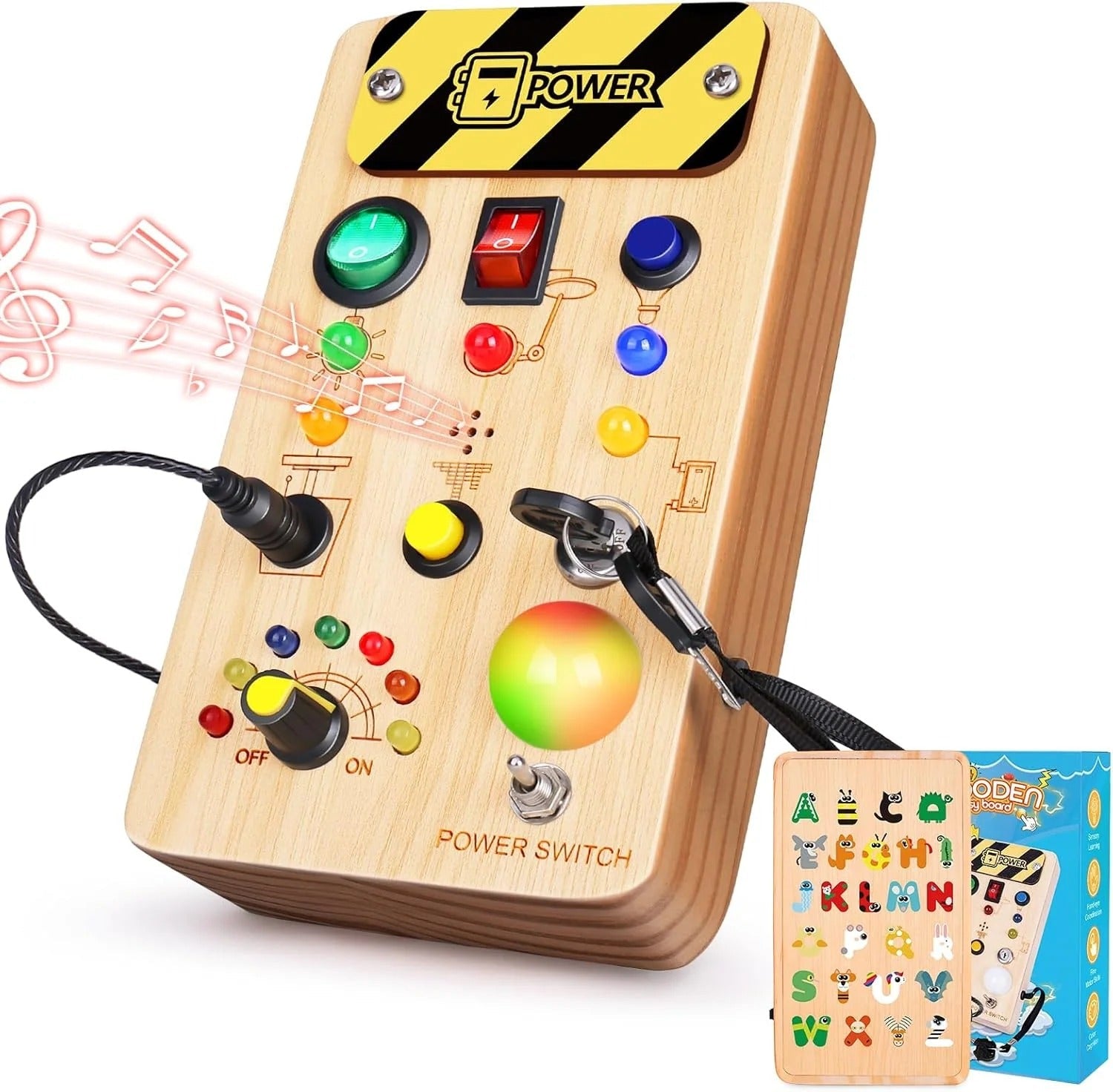 Stimulus Board - Montessori Sensory Switch Toy Made of Wood