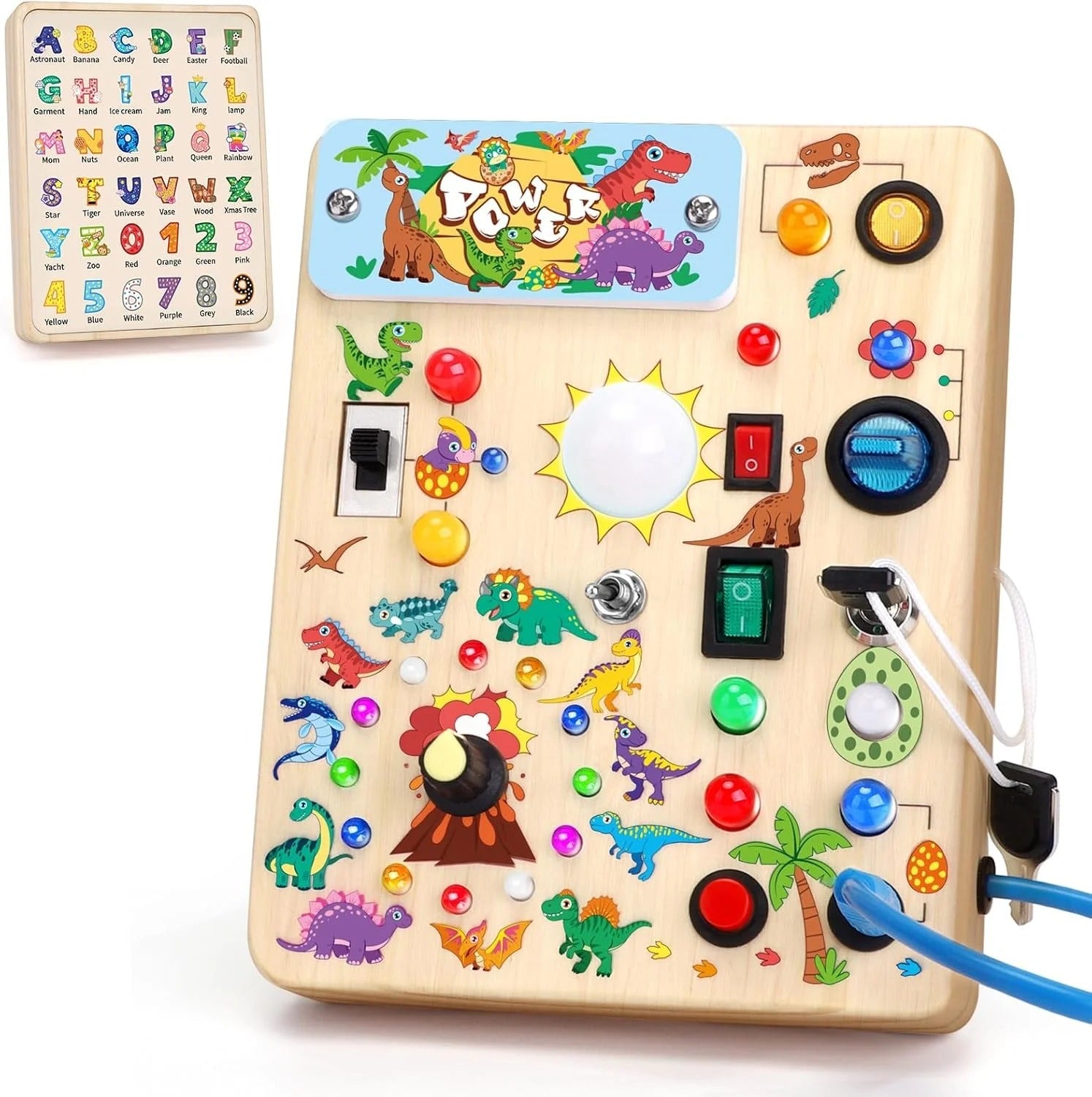 Stimulus Board - Montessori Sensory Switch Toy Made of Wood