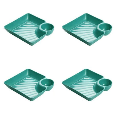 Dip Plate - Plate with Separate Sauce Compartment for Clean Eating