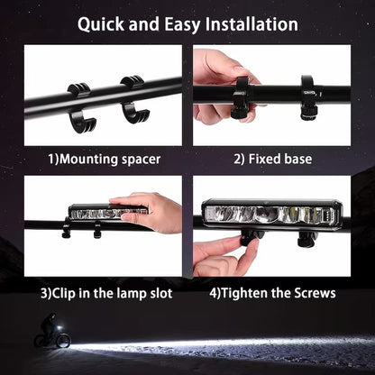 Bicycle LED Bar - Bicycle Light LED 1400 Lumens – USB Rechargeable and Waterproof